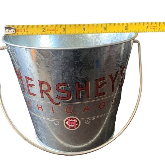 Vintage Hershey's Chocolate World Chicago Tin Pail Bucket Sweet Nostalgic Treat - Picture 13 of 13